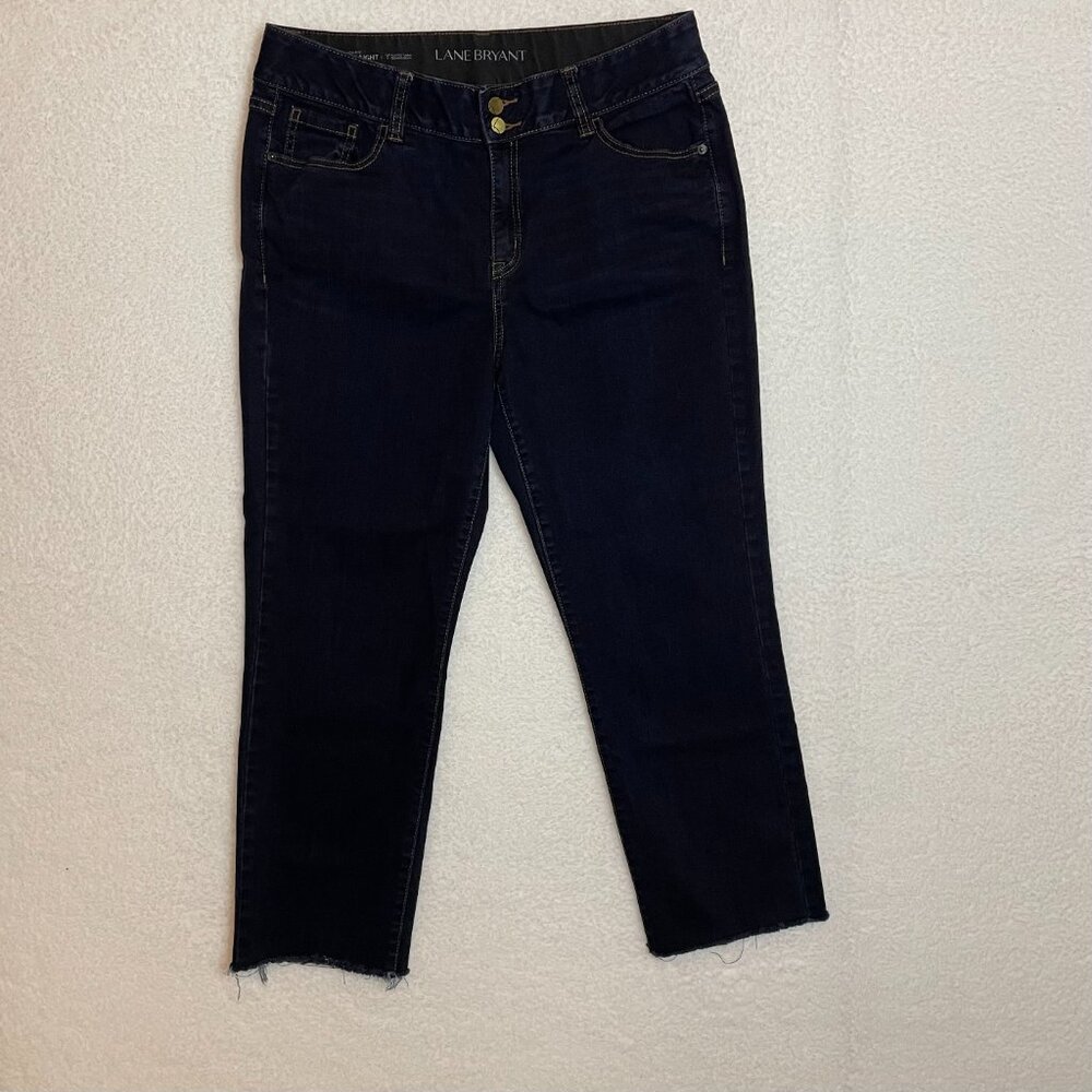 LANE BRYANT JEANS "DIY CUT OFF" 16 SHORT -HIGH RISE -TIGHTER TUMMY TECHNOLOGY
